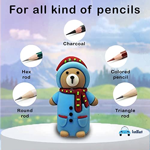 FunBlast Sharpener for Kids - Sharpener for Pencil, Sharpeners for Kid Stylish, Stationary Set for Kid, Pencil Sharpeners Machine for Kids Stationary Items - Best Return Gifts (3 Pcs) - Image 2