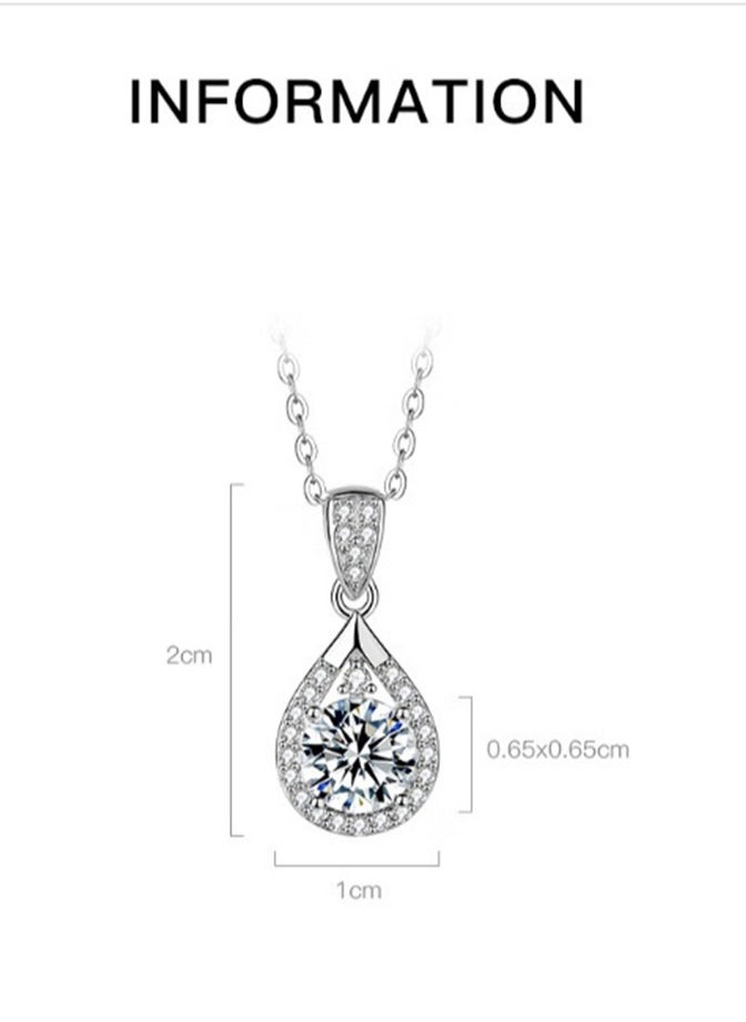 Generic - The 1 Carat Moissanite Diamond Necklace,  Paired With An LED Box, Comes With A GRA Certificate - Image 1
