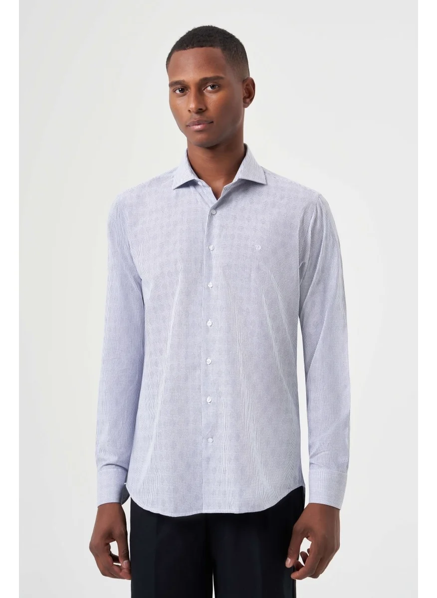 Bisse Men's Regular Fit Classic Shirt Navy GM23Y231037_D39