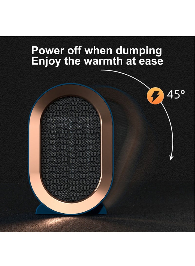 1200W Electric Fan Heater, Desktop Warm Air Blower Home Appliances (Blue)  - Image 3