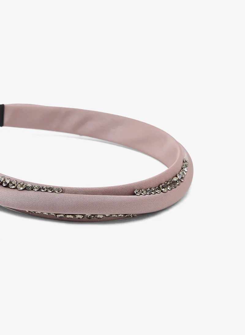 Khizana Purple Diamonte Embellished Hairband for Women | Best Price UAE