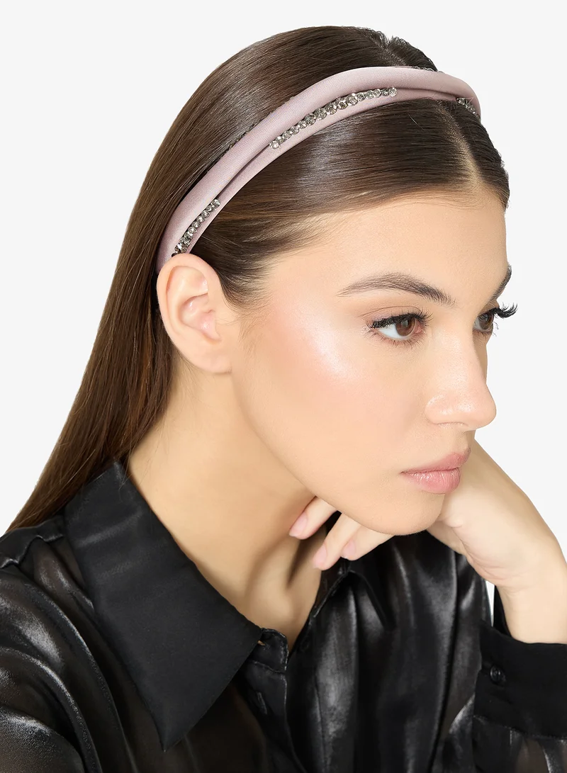 Khizana Purple Diamonte Embellished Hairband for Women | Best Price UAE