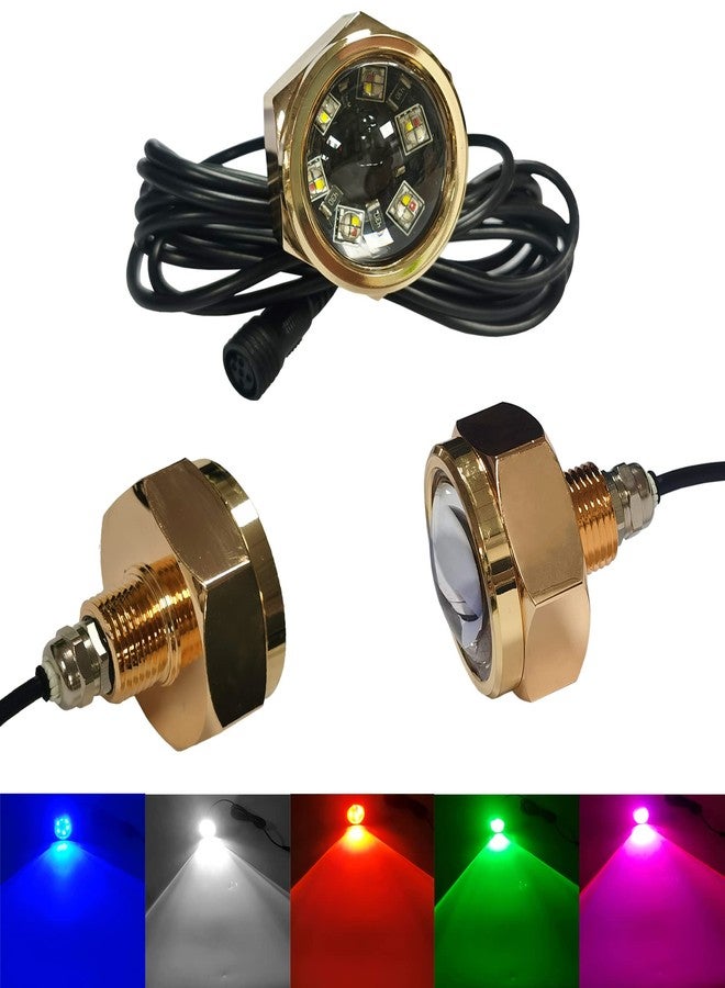 NBWDY 2Pcs RGBW 1/2" NPT LED Boat Drain Plug Light 12V Underwater Boat Trailer Light,No Holes to Drill,RF APP Control Marine Boat LED Light for Fishing Swimming Diving - Image 5