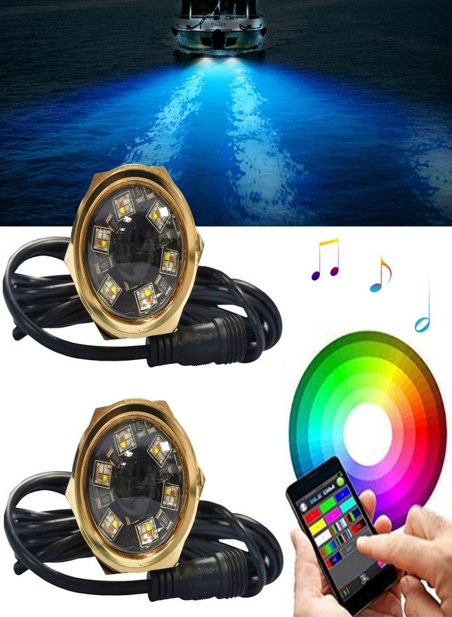 NBWDY 2Pcs RGBW 1/2" NPT LED Boat Drain Plug Light 12V Underwater Boat Trailer Light,No Holes to Drill,RF APP Control Marine Boat LED Light for Fishing Swimming Diving - Image 2