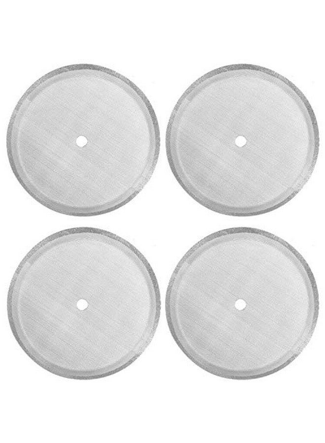 ACKLLR 4 Pack French Press Replacement Filter Screen,Reusable Stainless Steel Mesh Filters For Universal 1000 Ml / 34 Oz / 8 Cup French Press Coffee Makers - Image 1