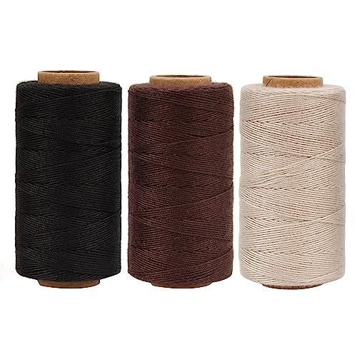 Lusecarl Needle and Thread for Hair Extensions 3 Rolls Hair Weave Sewing Threads with 10 Pcs C J I Shape Curved Upholstery Needles for Hand Sewing, Hair Extensions, Making Wigs DIY (10+3, 3Color) - Image 3