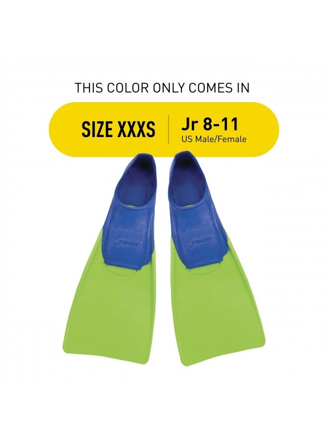 FINIS FINIS Long Floating Fins , Blue/Lime Green, XXXS (Jr. 8-11) (1.05.037.01) - Image 2