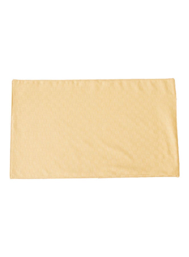 Princess 4-Piece 100% Cotton Dobby Jacquard Table Cloth Placemats Set Beige 30x50cm - Image 1