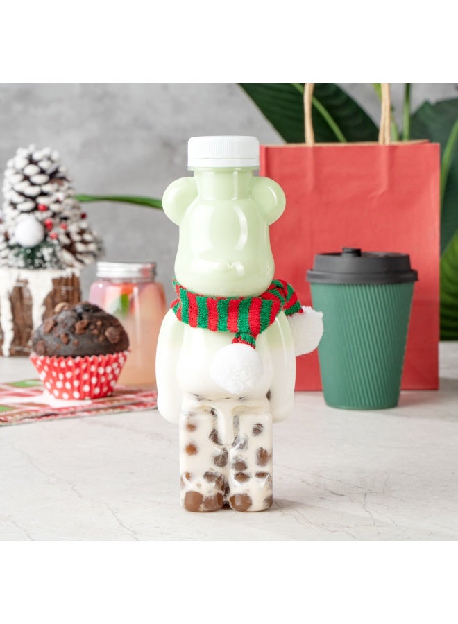 Restaurantware Bottle Tek 12 Ounce Juice Bottles, 100 Bear-Shaped Empty Plastic Bottles - Disposable, With Caps, Clear Plastic Juice Containers For Juicing, For Tea, Smoothies, Or Cocktails  - Image 4
