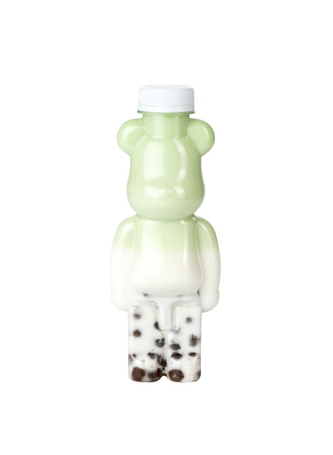 Restaurantware Bottle Tek 12 Ounce Juice Bottles, 100 Bear-Shaped Empty Plastic Bottles - Disposable, With Caps, Clear Plastic Juice Containers For Juicing, For Tea, Smoothies, Or Cocktails  - Image 2