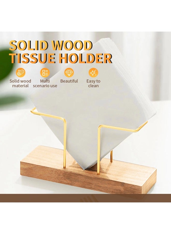 Generic - Coffee Filter Holder, Black Walnut & Brass Rack Coffee Paper Storage Rack, Coffee Filter Paper Container Stand,Napkin holder,Compatible with #1/#2/#4/V60 Coffee Filter - Image 1