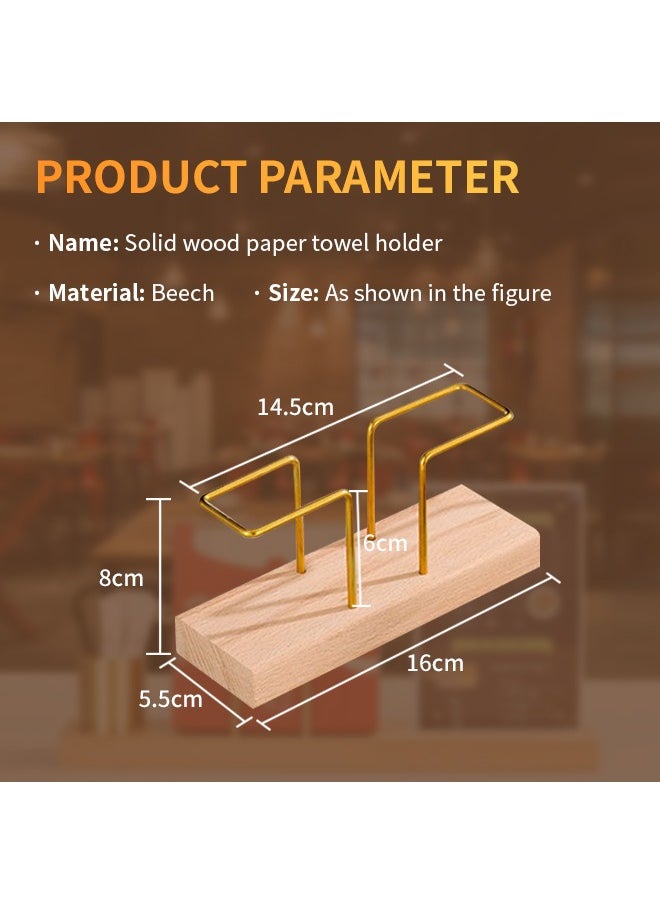 Generic - Coffee Filter Holder, Black Walnut & Brass Rack Coffee Paper Storage Rack, Coffee Filter Paper Container Stand,Napkin holder,Compatible with #1/#2/#4/V60 Coffee Filter - Image 1