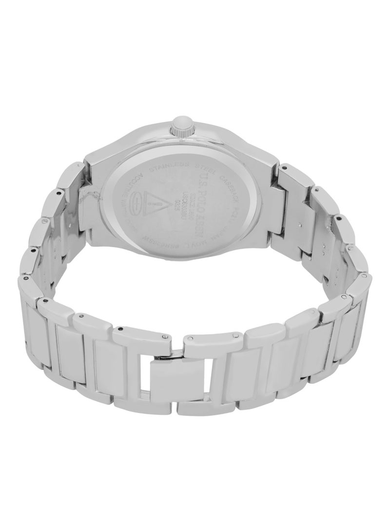 U.S. Polo Assn. Women's Quartz Analog silver plated Tiffany blue dial watch and bracelet set  - Image 3