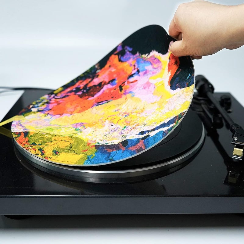 sdroceRyaM 3mm Turntable Mat, Slipmat Anti-Static for 12 Inches LP Vinyl Record High-Fidelity Audiophile Acoustic Sound Support, Help Reduce Noise Due to Static and Dust (Mixed Color) - Image 4