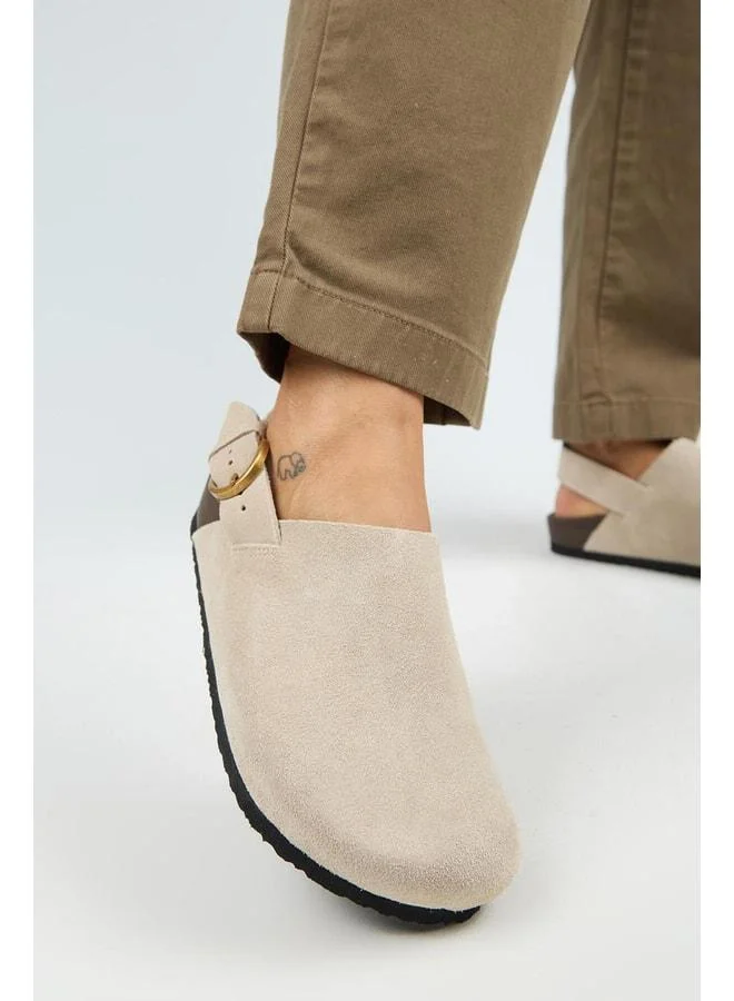 Manijero  Antonella Women's Genuine Leather Back-Strap Sandal Beige. for Women | Best Price UAE