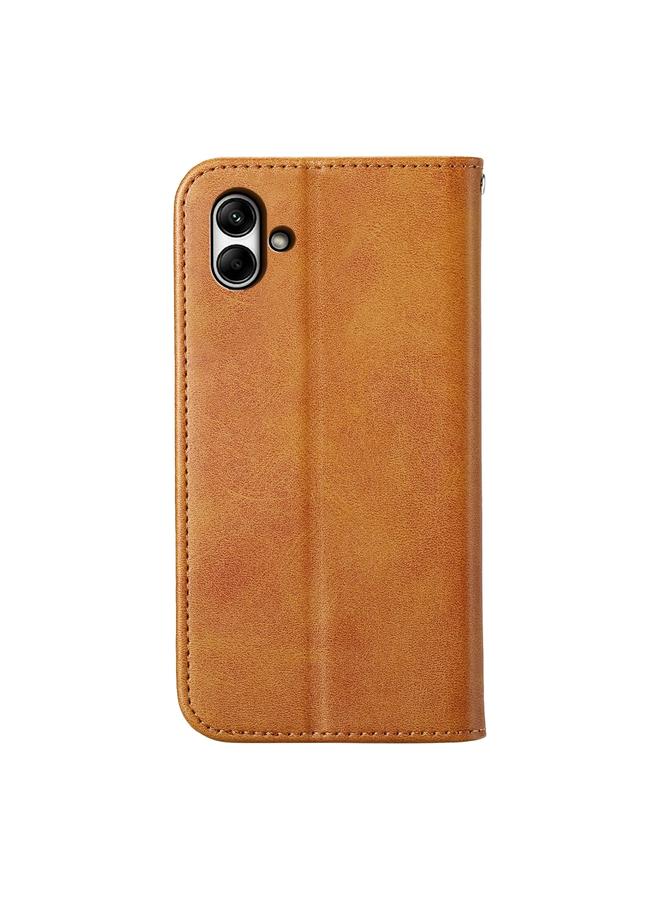 S-TOP Case For Samsung Galaxy A05 Cubic Grid Calf Texture Magnetic Leather Phone Case - Image 3
