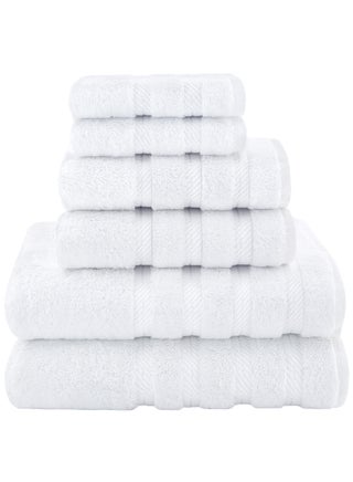Towel Set Luxury Hotel Quality 600 GSM Genuine Combed Cotton, Super Soft & Absorbent Family Bath Towels 6 Piece Set -  2 Bath Towels, 2 Hand Towels, 2 Washcloths - Bright White - pzsku/ZDF3CD00DE1195DB8D75CZ/45/1745144840/9caaad8f-19f0-4f07-b8cc-58d01b88a07e