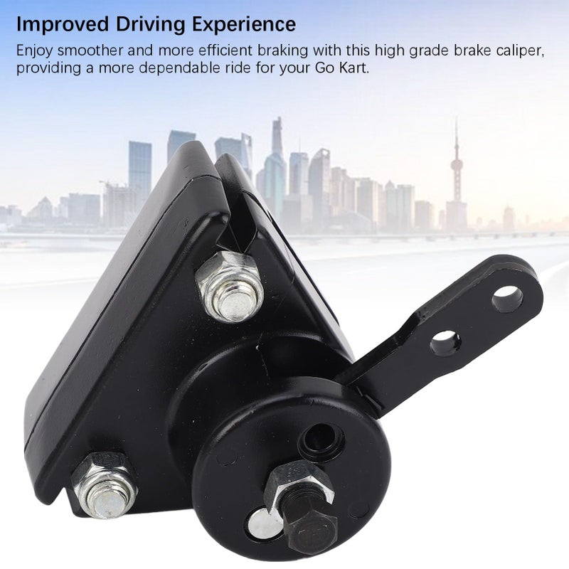 Black Mechanical Brake Caliper Bracket Kit With Pads Enhanced Safety For Go Kart - Image 3