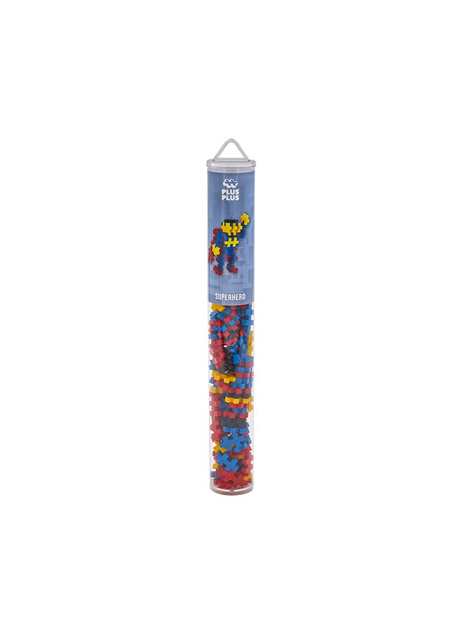Plus-Plus Superhero 100 Pcs Tube Building Bricks, Mixed, Standard - Image 2
