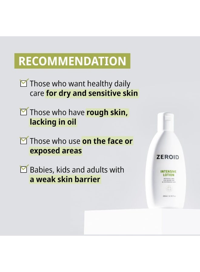 ZEROID | Intensive Lotion | Korean Body Care Moisturizer | Hand and Body Cream for Women and Men | Body Lotion for Dry and Sensitive Skin | Moisturizer for Extremely Dry Skin - Image 4