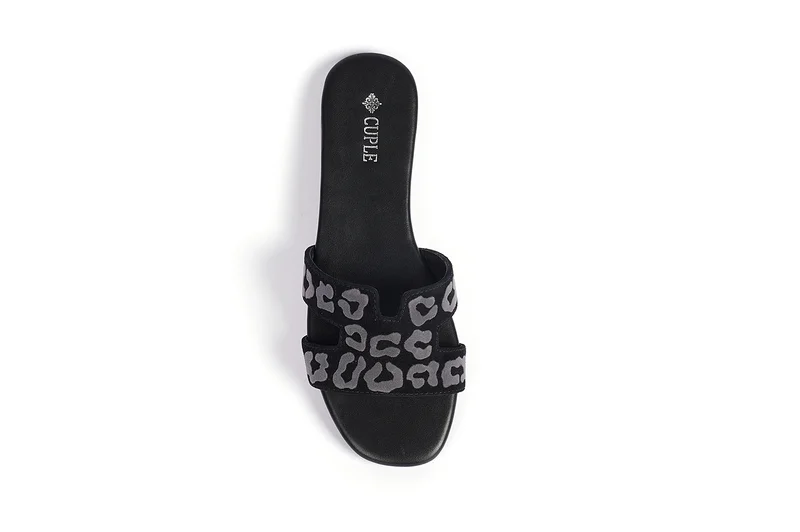 Cuple Ladies  flat slide Sandals printed