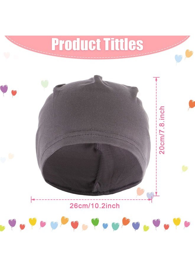 Zhanmai 4 Pieces Fiber Sleep Cap Multifunctional Skull Caps Headwear Frizzy Hair Sleep Hat Breathable Hair Sleeping Cap Helmet Liner Hard Hat Beanie Cap for Women Black - Image 2