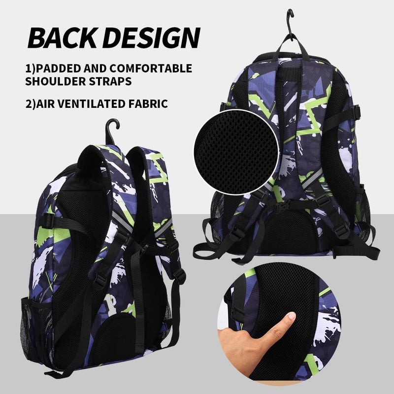 wpole Sports Baseball&Softball Bat Bag For Youthï½œAdults, Baseball Equipment Backpack Bag with Shoe Compartment,Fence Hook,Holds Bat, Helmet, Glove - Image 5
