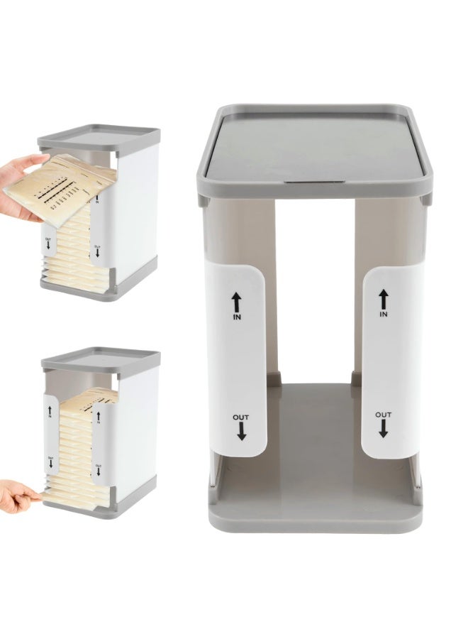 يونيكبيبي حاوية تخزين حليب الأم، سعة كبيرة 1700 مل، صندوق تخزين حليب قابل لإعادة الاستخدام مع صينية، مقاوم للصدأ، منظم للثلاجة، نظام الدخول أولاً الخروج أولاً - Image 4