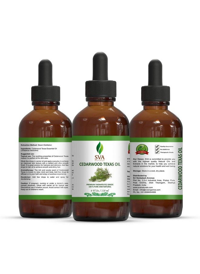 SVA Organics Cedarwood Texas Essential Oil 4 Oz(118 Ml) 100% Pure Therapeutic Grade By Sva Organics  - Image 3