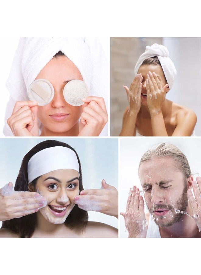 Sportout - 10 Packs Exfoliating Loofah Face Brush Cleanser and Massager, 100% Natural Loofah Sponge Manual Facial Cleansing Scrubber Handheld Pad, for Men and Women - Image 1