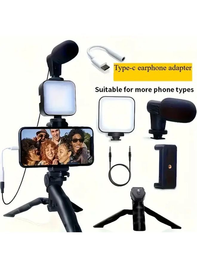 Pure Black Photography Lighting Kit Studio Fill Light LED Selfie Video Conference Light - Image 2