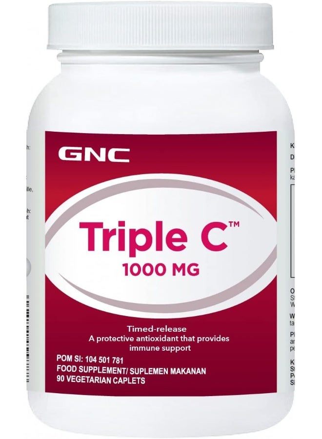 GNC Triple C 1000 Mg 90 Tablets - Image 1