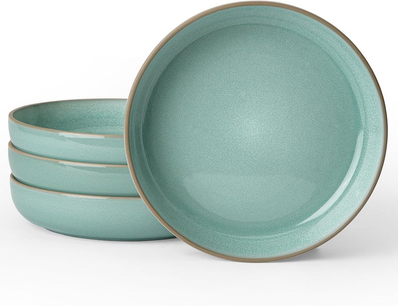 Famiware طقم أطباق باستا فامي وير ناتشر 4 قطع 85 بوصة أطباق سلطة أطباق تقديم للمطبخ آمنة في غسالة الصحون والميكروويف فيردور - Image 1