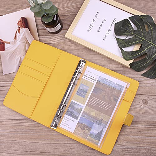 LXWHYP Money Saving Binder, Savings Challenges Book with for Cash Envelopes, 12pcs Zipper Envelopes A5 Budget Binder, Budget Planner for Managing Budgets and Saving Money (Yellow-9.2IN) - Image 5