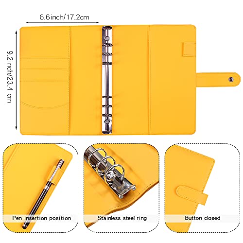 LXWHYP Money Saving Binder, Savings Challenges Book with for Cash Envelopes, 12pcs Zipper Envelopes A5 Budget Binder, Budget Planner for Managing Budgets and Saving Money (Yellow-9.2IN) - Image 2