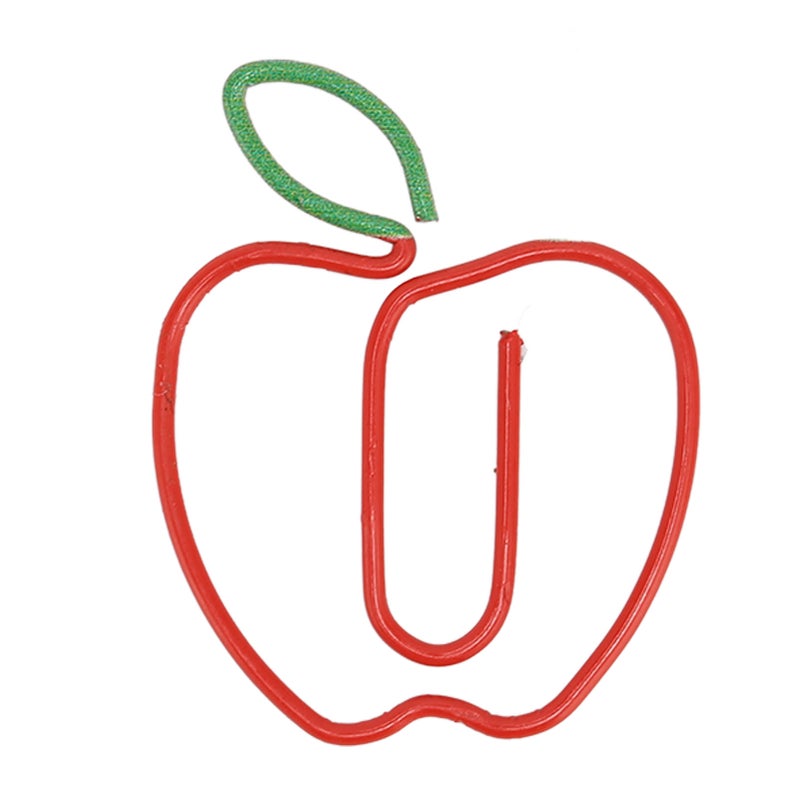 100pcs Cute Paper Clips Rust Proof Plating Prevent Slip Decorative Fruit Shape Paperclips for Document Drawing Paper - Image 5