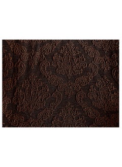 Fabienne 6-Piece Woven Jacquard Stretch Fit Dining Chair Covers Set Chocolate Brown  - Image 4