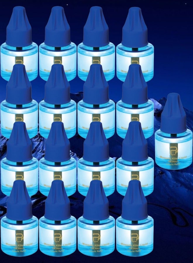 بيرون 17 قطع عبوة غيار سائل بيرون لجهاز قاتل الناموس 1080 ساعة ذو ريحة عطرية جميلة 45 مل - Image 1