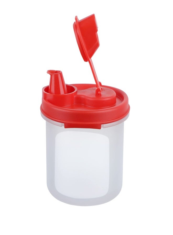 Cutting EDGE Smart Oil Dispenser Storage Air-Tight & Leak Resistant Plastic Round Modular Container for Vinegar, Sauces, Water Easy Flow, BPA Free, Refrigerator Safe (285 ML, Set of 8, Red) - Image 4