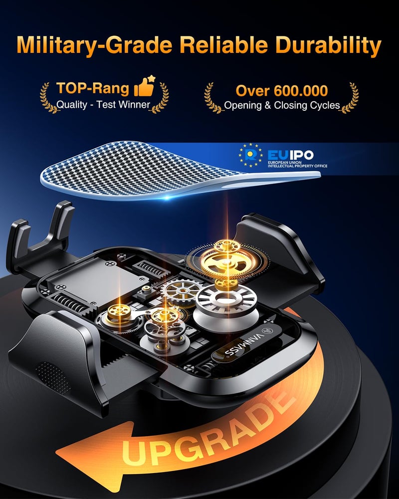 VANMASS 2026 Phone Holders for Your Car Ultimate Military-Grade Car Phone Holder Mountã€Patent & Safety Certsã€‘Upgraded Shockproof Truck Air Vent Phone Mount for iPhone 17 Pro Max 16 15 Samsung Android - Image 4