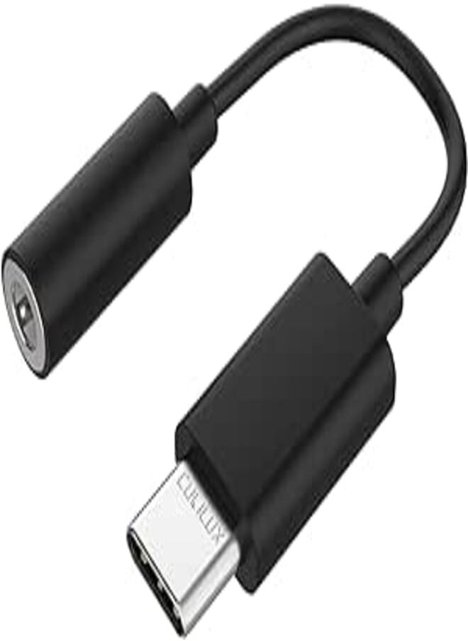 Cubilux - Cubilux Type C to 3.5mm Audio Connector Headphone Adapter Compatible with Samsung S22 Ultra S21/S20 Note 20/10 Tab S8 S7 S6, iPad Pro/Air 5 4/Mini 6, Pixel 6 Pro 5 4 3 XL - Black - Image 1