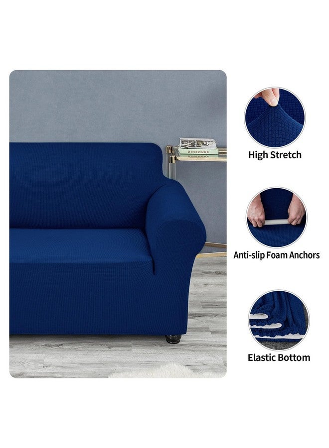 Joccun Stretch Couch Cover Slipcovers, 1-Piece Sofa Covers for 3 Cushion Couch Spandex Jacquard Washable Furniture Protector Cover for Living Room,Kids,Pets(Sofa,Classic Blue) - Image 5