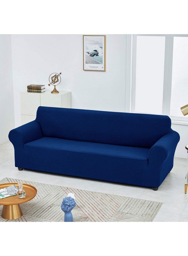 Joccun Stretch Couch Cover Slipcovers, 1-Piece Sofa Covers for 3 Cushion Couch Spandex Jacquard Washable Furniture Protector Cover for Living Room,Kids,Pets(Sofa,Classic Blue) - Image 4