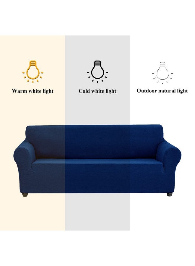 Joccun Stretch Couch Cover Slipcovers, 1-Piece Sofa Covers for 3 Cushion Couch Spandex Jacquard Washable Furniture Protector Cover for Living Room,Kids,Pets(Sofa,Classic Blue) - Image 3