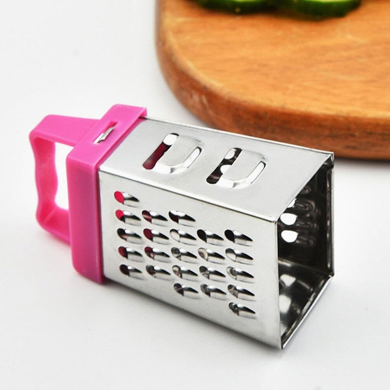 4 Sided Stainless Steel Box Cheese Grater For Kitchen Vegetable Ginger Slicer 6Pcs Set - Image 5