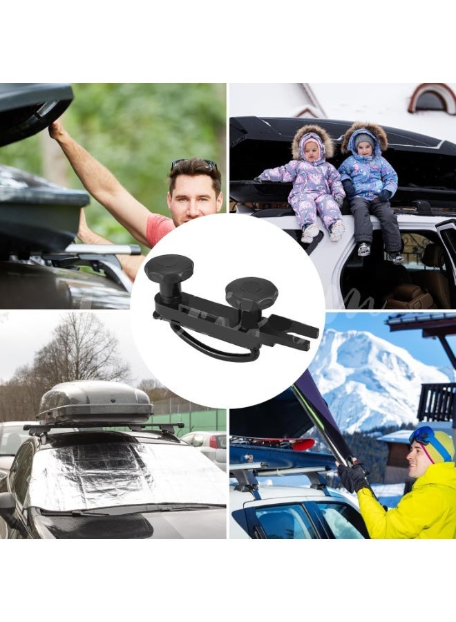 4 Pcs Universal Roof Box U-Bolt Clamps, Upgraded Rooftop Cargo Carrier Rack Bolts, Car Van Mounting Fitting Kit 85mm Inner Width Metal U-Bracket Clips w/ 8 Lock Nuts 2 Straps - Image 2