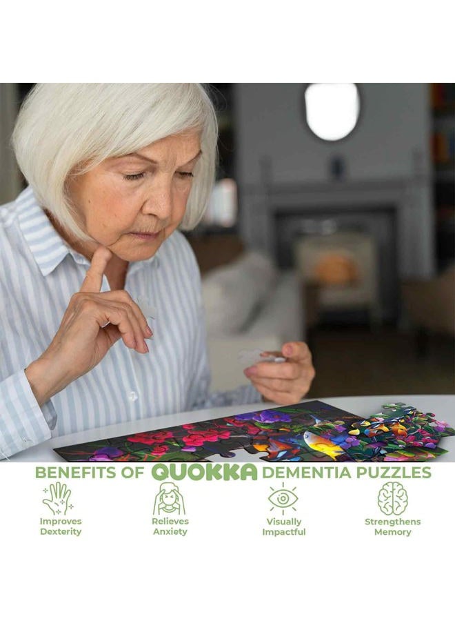 quokka 13 Piece Dementia Puzzles for Elderly - Large Piece Activities Products for Seniors - 3 Alzheimers Jigsaw Puzzle Games for Adults Cat, Dog, and Birds - Cognitive Gifts Toys for Men and Women - Image 5