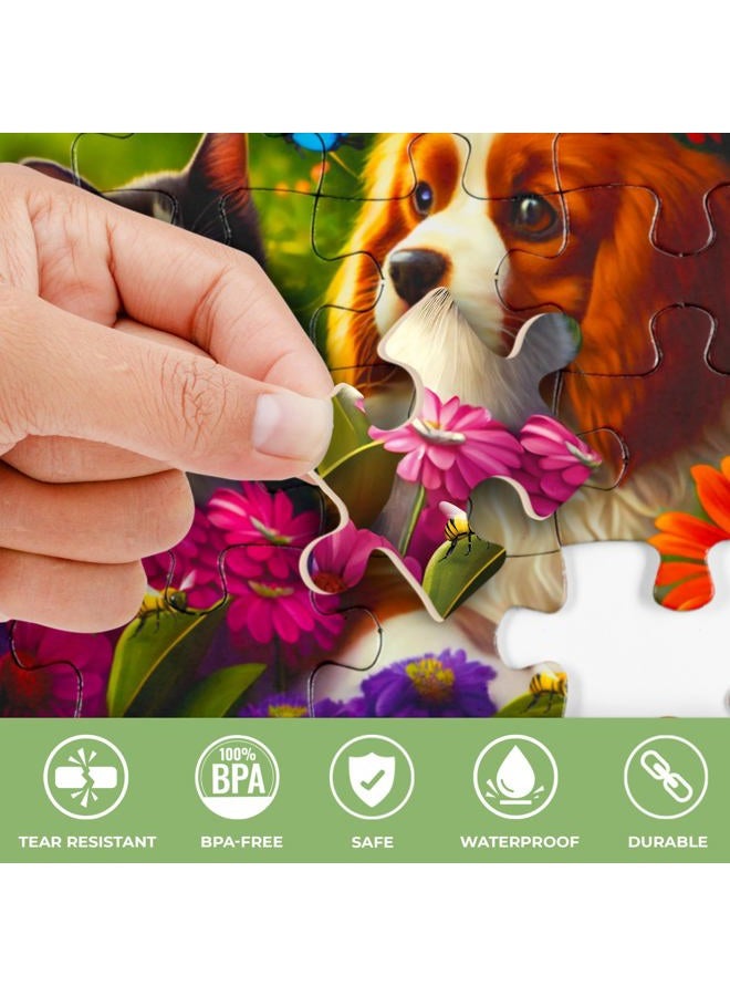 quokka 13 Piece Dementia Puzzles for Elderly - Large Piece Activities Products for Seniors - 3 Alzheimers Jigsaw Puzzle Games for Adults Cat, Dog, and Birds - Cognitive Gifts Toys for Men and Women - Image 4