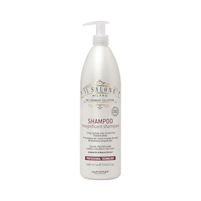 Il Salone Milano Professional Magnificent Shampoo - Color Safe Shampoo for Processed and Color Treated Hair - Enriched with Almond Oil for Radiant Shine - Salon-Quality Hair Care (33.8 oz / 1000 ml) - Image 1