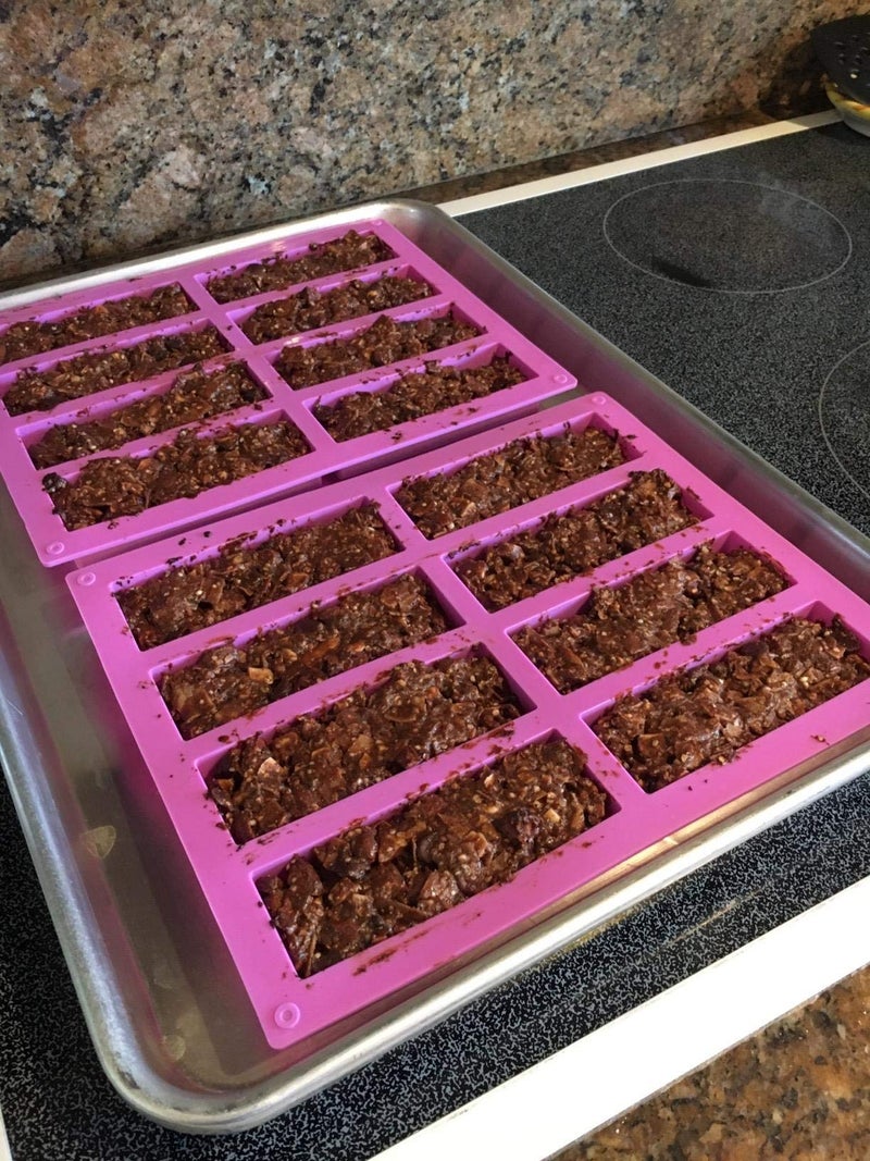 Palksky (2 Pcs) 8 Cavity Rectangle Granola Bar Silicone Mold/Nutrition/Cereal Bar Molds Energy Bar Maker for Chocolate Truffles Ganache Bread Brownie Cornbread Cheesecake Pudding Butter Mould - Image 2